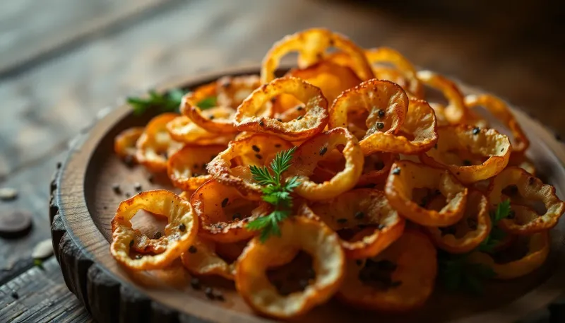 Chips di cipolla al forno: l'alternativa croccante e leggera alle patatine fritte