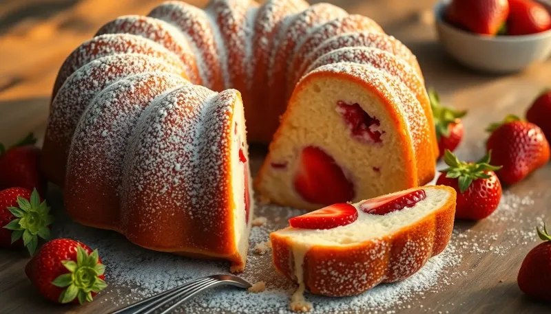 Ciambella alle fragole e yogurt: la merenda di primavera pronta in 40 minuti