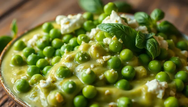 Piselli con la stracciatella: il contorno cremoso in padella pronto in poco tempo
