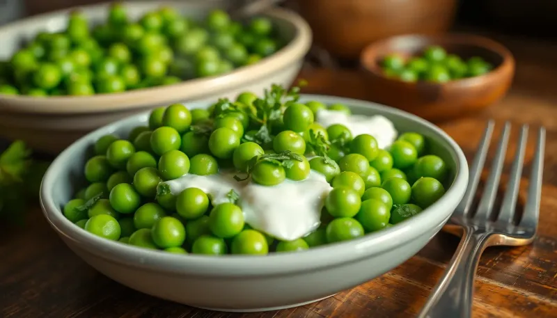 Piselli con stracciatella: il contorno cremoso in padella pronto in meno di 30 minuti