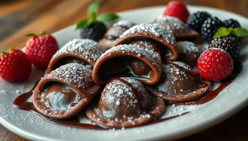 Ravioli dolci al cioccolato ripieni di ricotta: la ricetta deliziosa di Rosly