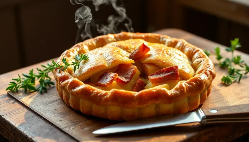 Torta salata con speck e patate croccanti: la ricetta irresistibile da provare